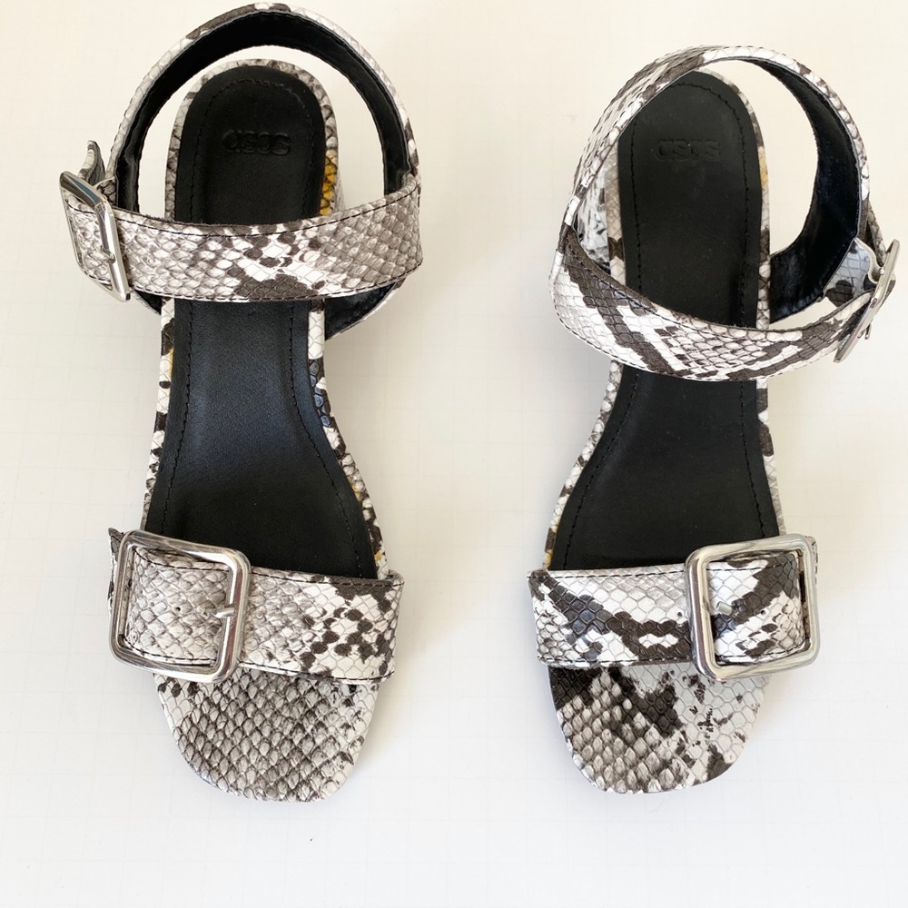 ASOS Faux Snakeskin Sandals. New w/out box. - Picture 2 of 5